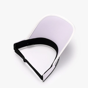 Visière de soleil blanche pour femmes avec large bord et sangle réglable pour sport extérieur