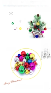 Selection of 4cm electroplated Christmas balls in six vibrant shiny colors for tree decor