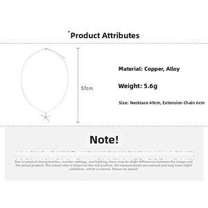 Detail specifications of silver starfish pendant necklace with copper alloy chain measurements