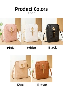 Vertical PU leather mini bags with crown tassel detail in five different color variants