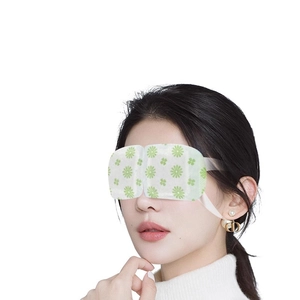 Self-heating disposable steam eye mask with floral pattern for sleep and eye fatigue