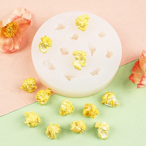Stampo in silicone popcorn 3D per fondente al cioccolato e strumenti artigianali in pietra
