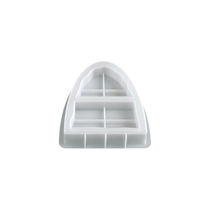 Arched two-slot storage tray resin silicone mold for DIY plaster craft and organizers