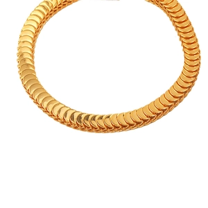 Elegant 18k gold fish scale chain bracelet for women with minimalist metal texture