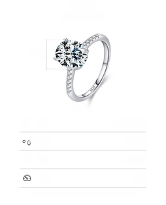 Macro shot of S925 sterling silver ring featuring 8x10mm oval zircon and 1.3mm slim band