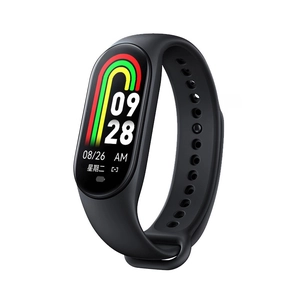 M8 Smart Fitness Tracker with black silicone strap and color screen for health monitoring