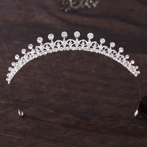 Couronne de Mariée Strass Alliage Diadème Élégant Minimaliste Accessoires de Cheveux Mariage pour Anniversaire Fête Femme Bijoux