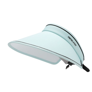 Light blue ice silk open top sun hat with wide brim for UV protection and outdoor travel