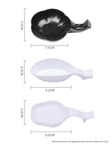 Detailed size measurement showing dimensions of plastic ink dishes for calligraphy