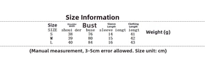 Size guide for printed crop top and skirt set showing shoulder, bust, and length in cm