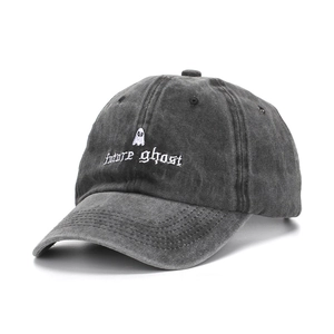 Berretto Da Baseball In Cotone Lavato Retro Ricamo Future Ghost Cappello Da Sole Regolabile Stile Urbano Uomo E Donna