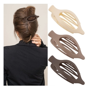 Large Hollow Matte PC Plastic Hair Claw Clips For Women Nonslip Minimalist Shark Clamp Styling Hair Accessories