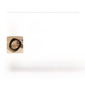 Size guide for acrylic geometric square bangles showing weight and dimension details