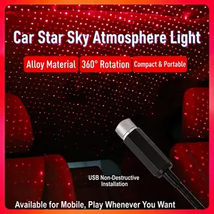 USB Car Starry Sky Atmosphere Light Aluminum Alloy Flexible Laser Projector For Interior Room Party Decoration