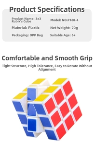 Detail view of 5.7cm 3x3 magic cube showing vivid colors and smooth plastic texture