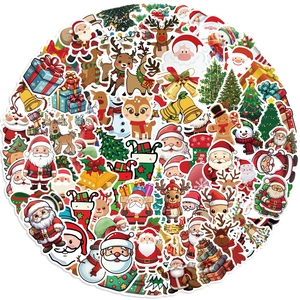 100pcs waterproof Santa Claus graffiti stickers for DIY laptop and guitar decoration