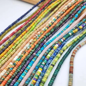 Perle in pietra naturale imperatore per bracciali e collane fai-da-te fatti a mano