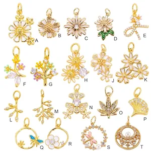 Breloques En Alliage Fleur Marguerite Papillon Émail Zircon Künstliche Perle Pour Accessoires De Création De Bijoux DIY Style Frais Et Élégant