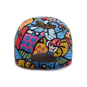 Bunte Graffiti Baseballkappe mit verstellbarem Riemen für Freizeit und Sonnenschutz im Freien