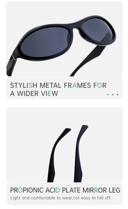 Details der Metall-Fahrradsonnenbrille mit leichten Bügeln aus Propionsäureplatte