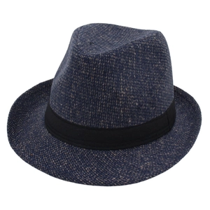 Classic Fedora Hat Retro Jazz Gentleman Style With Decorative Band Textured Tweed Felt Cotton Finish For Men And Women