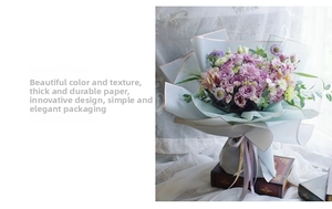 Detalle de papel de regalo floral impermeable con alta tenacidad y textura mate suave