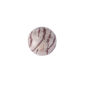 20mm natural stone sphere with polished red wave pattern for DIY jewelry decor