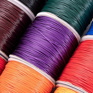 Colorful 10m Korean waxed polyester cords for DIY jewelry weaving and necklace making