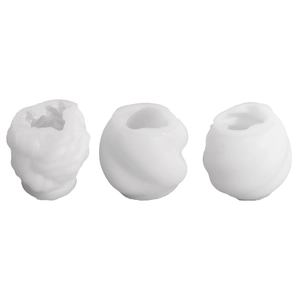 Moules en silicone blancs avec motifs torsadés et nuages pour bougies artisanales