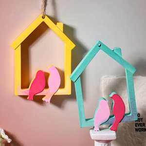 Bird house silicone molds for resin casting DIY home decor door signs and wind chimes