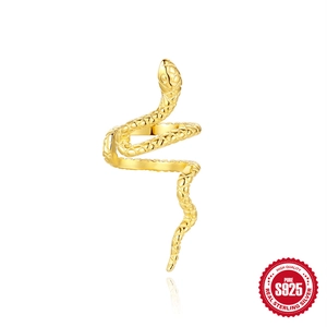 Minimalist 925 Sterling Silver Snake Ear Clip For Women Personalized Creative Animal Cuff Earrings Non Pierced Jewelry
