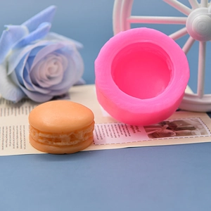Macaron Shape Silicone Mold For DIY Handmade Soap Aromatherapy Candle Cake Baking Chocolate Decorating Food Grade Flexible