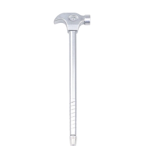 Creative silver hammer shaped ballpoint pen with magnetic base for students