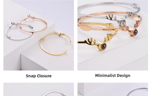 Dettaglio del bracciale con corna di cervo con chiusura a fibbia e design minimalista