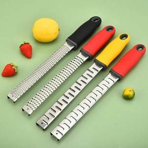 Stainless Steel Cheese Grater And Lemon Zester With Ergonomic Non Slip Handle Multi Purpose Kitchen Manual Food Shredder Tool