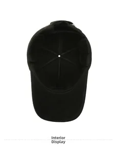 Interior details of winter baseball cap showing warm lining and reinforced seams