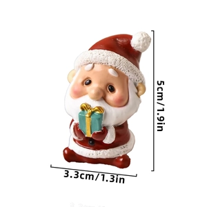Miniature Christmas Santa Claus figure 5cm height for festive micro landscape decor