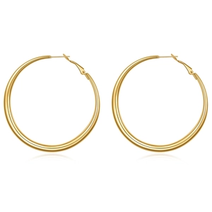 Polished golden 6mm teardrop hoop earrings with high-shine finish and latch back closure