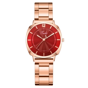 Women Fashion Quartz Watch Rose Gold Tone Metal Strap Sunray Dial Analog Display Round Case Elegant Business Wristwatch