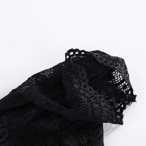 Gants courts sans doigts en dentelle noire pour femme protection solaire et conduite