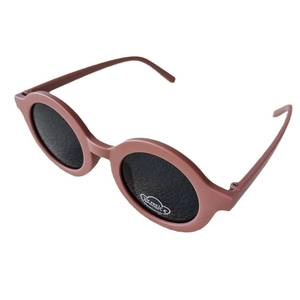 Retro round matte rose sunglasses with UV400 protection and vintage aesthetic frames