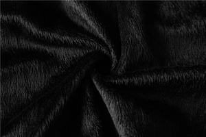 Close-up of thick black fleece lining on a men's faux leather motorcycle jacket