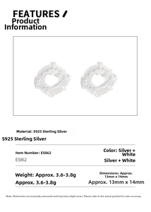Detailed product specifications for S925 sterling silver liquid metal agate stud earrings