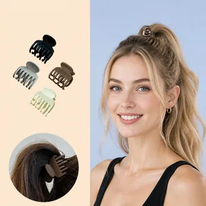 Matte Plastic Hair Claw Clip High Ponytail Fixator Shark Hairpin Daily Styling Accessories For Women Girls Matte