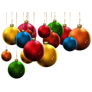 Colorful Christmas ball wall stickers with glossy metal finish and dew drops for home decor