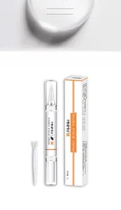 Detail of 5g double eyelid styling cream pen with Y-shaped tool and white box packaging