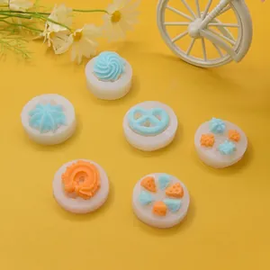 Cookie shaped silicone mold set for chocolate cake decor with size specifications