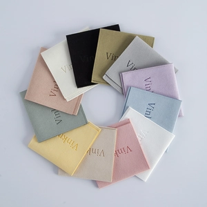 Jewelry Packaging Bag Microfiber Suede Velvet Envelope Gift Pouch Portable Soft Necklace Earring Organizer