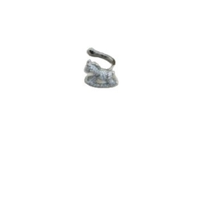 Minimalist silver zircon rocking horse ear cuff earring for women with sleek finish