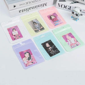 Colorful macaron resealable storage bags set for jewelry and photo card packaging